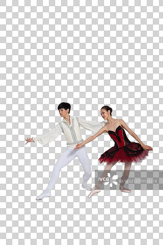 棚拍双人芭蕾舞图片素材