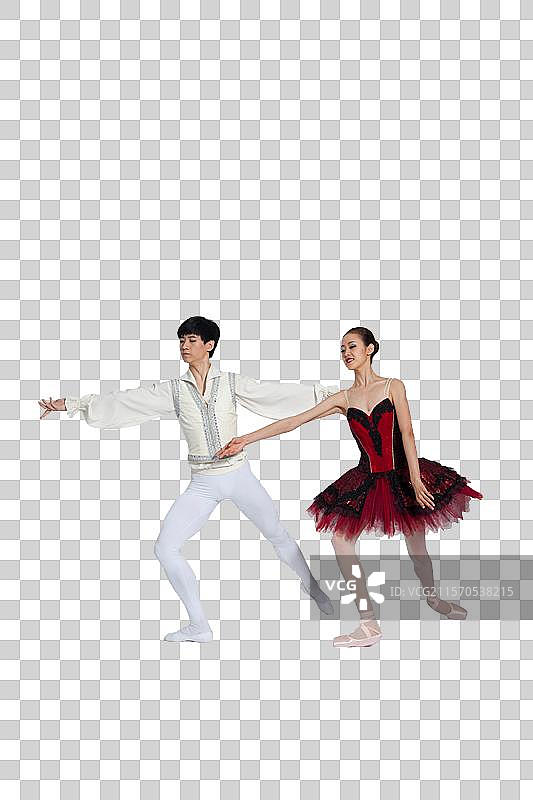 棚拍双人芭蕾舞图片素材