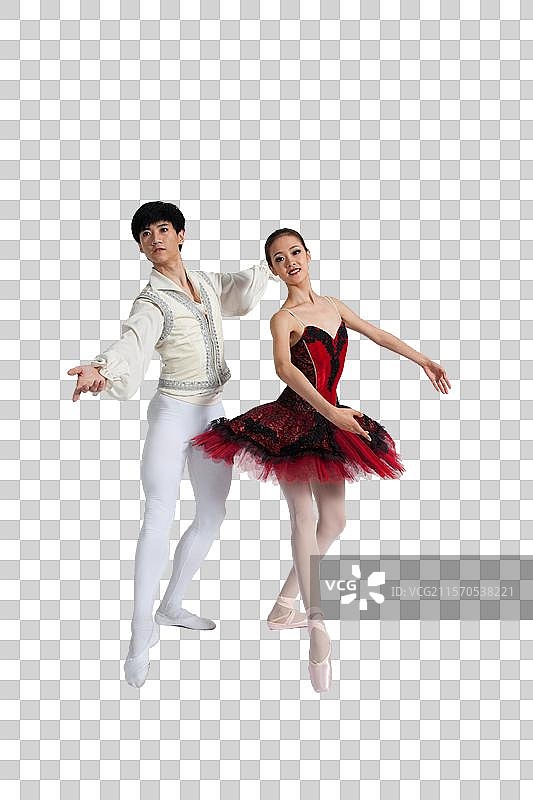 棚拍双人芭蕾舞图片素材