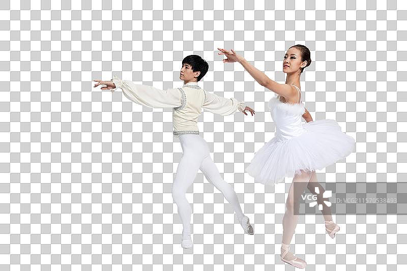 棚拍双人芭蕾舞图片素材
