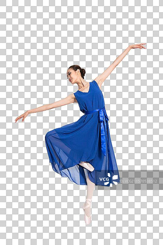 棚拍年轻女人跳舞图片素材