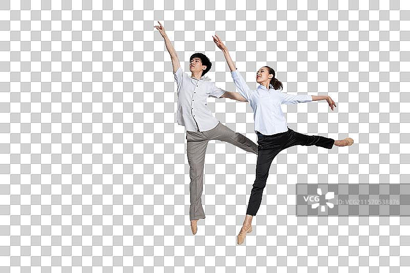 棚拍双人芭蕾舞图片素材