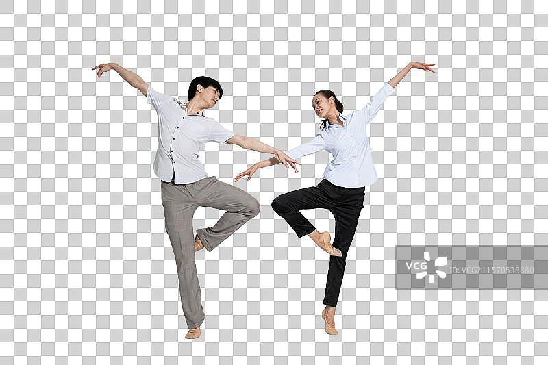 棚拍双人芭蕾舞图片素材