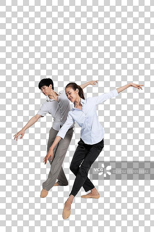 棚拍双人芭蕾舞图片素材