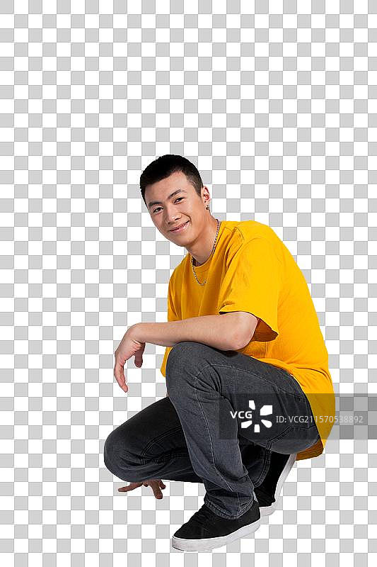 棚拍年轻男人跳街舞图片素材