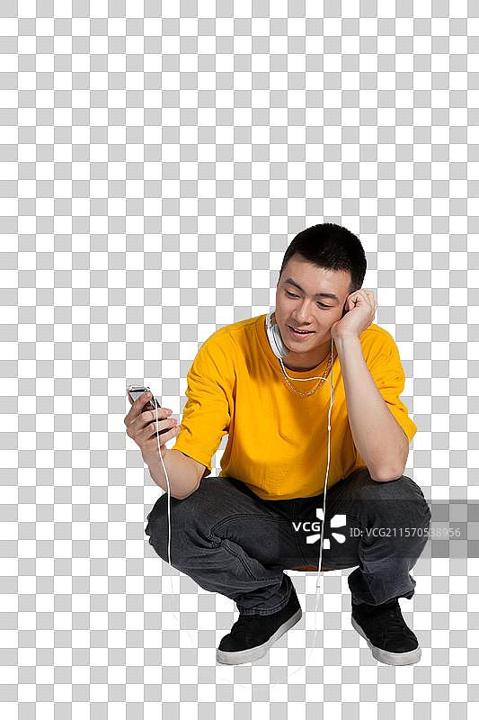 棚拍年轻男人跳街舞图片素材