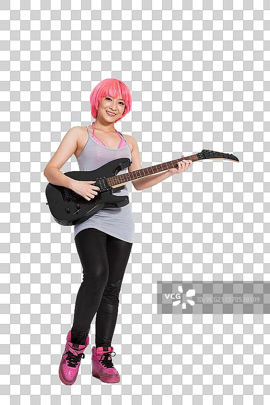 棚拍年轻女人跳街舞图片素材