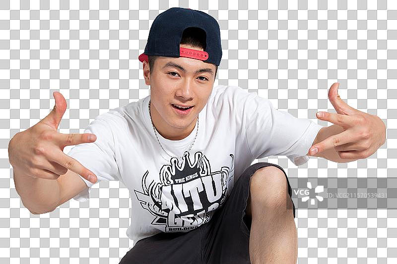 棚拍年轻男人跳街舞图片素材