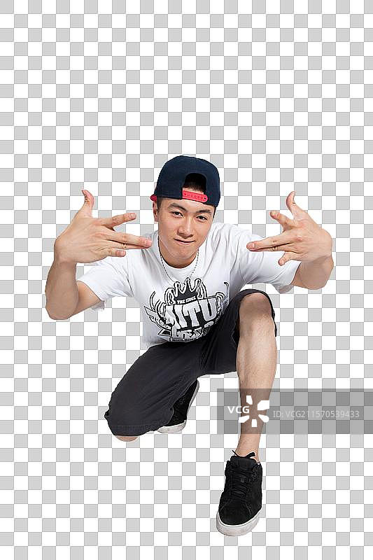 棚拍年轻男人跳街舞图片素材