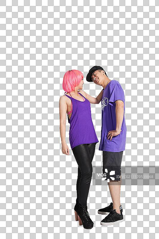 棚拍快乐的年轻人图片素材