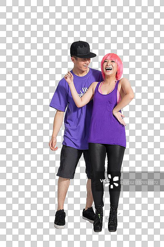 棚拍快乐的年轻人图片素材