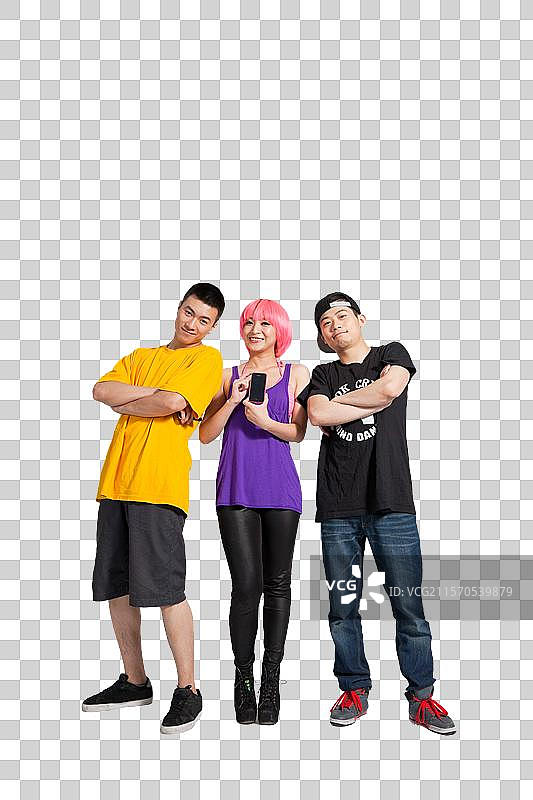 棚拍年轻人展示手机图片素材