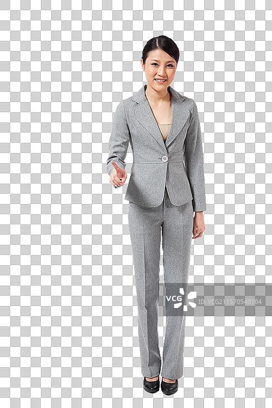 棚拍年轻商务女士图片素材