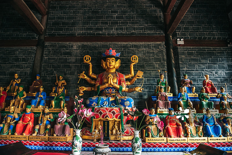 四川省绵阳市三台县云台观，四川第二大道观图片素材