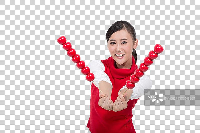 棚拍休闲装年轻女人图片素材