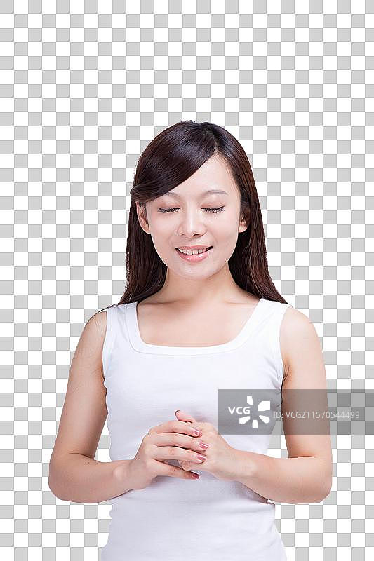 棚拍年轻女人图片素材