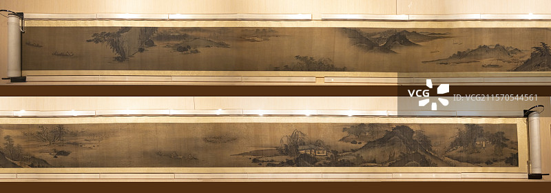 元 张远 潇湘八景图卷 上海博物馆东馆图片素材