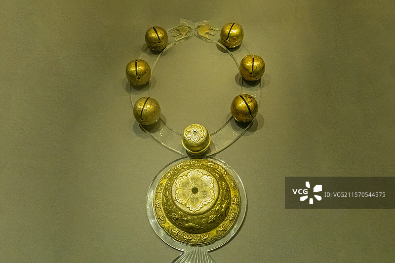 内蒙古博物院“大辽契丹”展：马项饰（辽，赤峰市松山区大营子村驸马赠卫国王墓出土，内蒙古博物院藏）图片素材