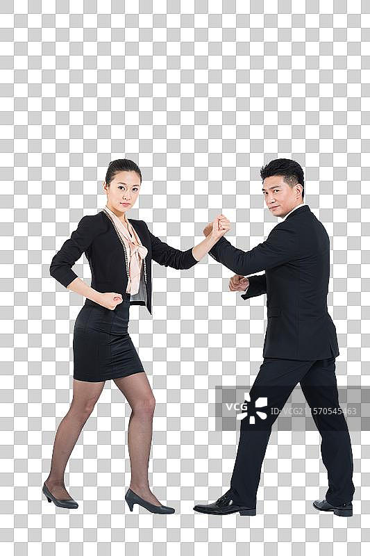 棚拍商务人士对抗图片素材