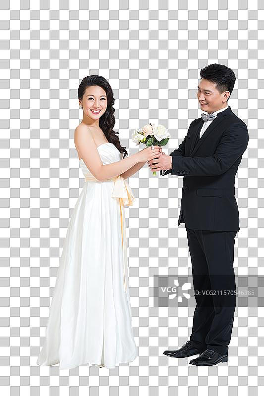 棚拍礼服新婚夫妇情侣图片素材