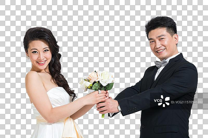 棚拍礼服新婚夫妇情侣图片素材