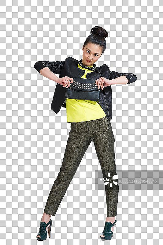 棚拍时尚年轻女人图片素材