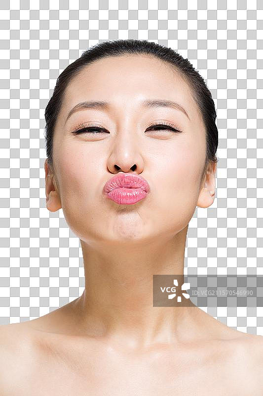 棚拍年轻女人美容图片素材