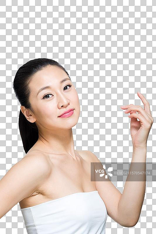 棚拍年轻女人美容图片素材