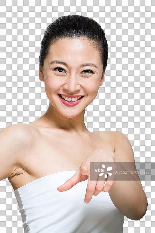 棚拍年轻女人美容图片素材