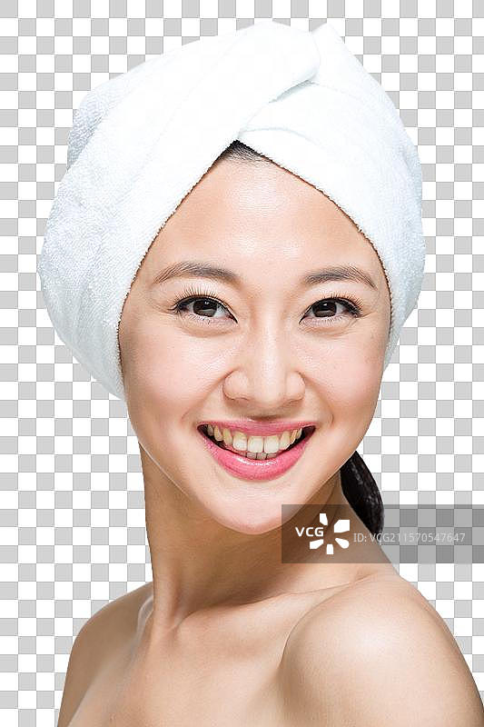 棚拍年轻女人美容图片素材