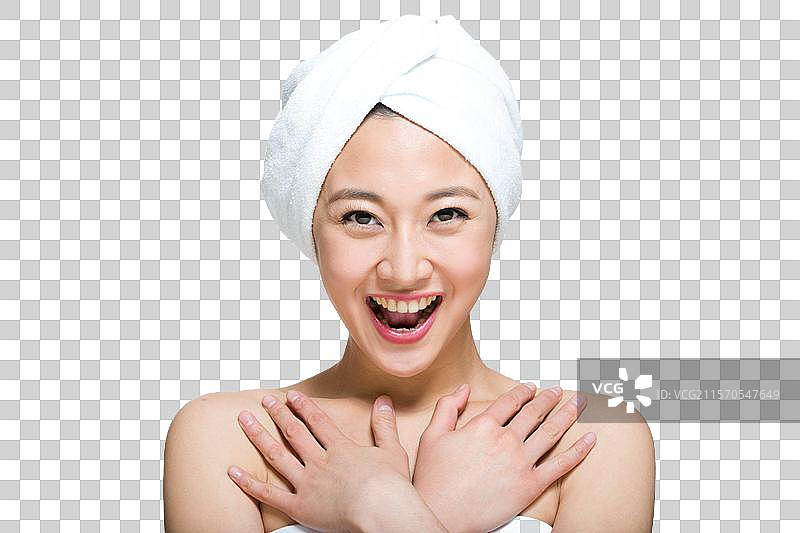 棚拍年轻女人美容图片素材