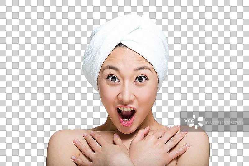 棚拍年轻女人美容图片素材