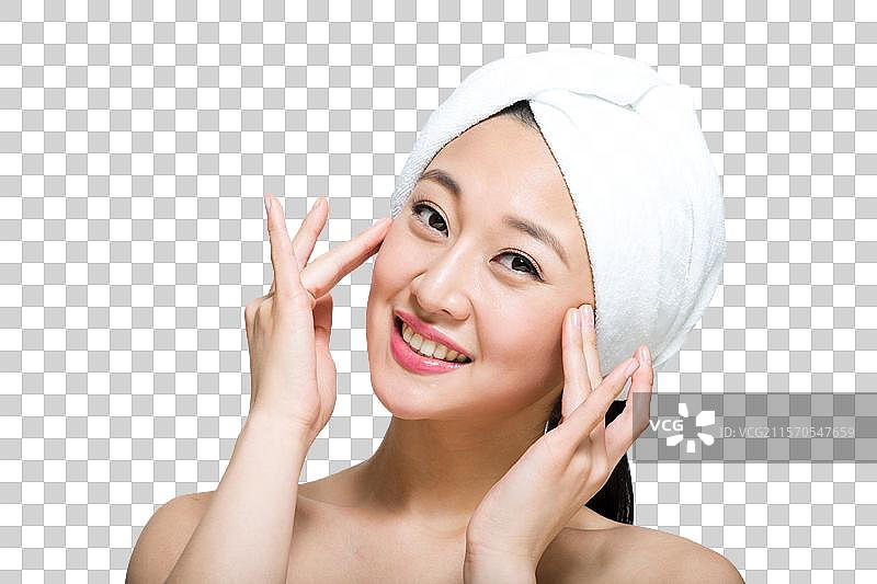 棚拍年轻女人美容图片素材