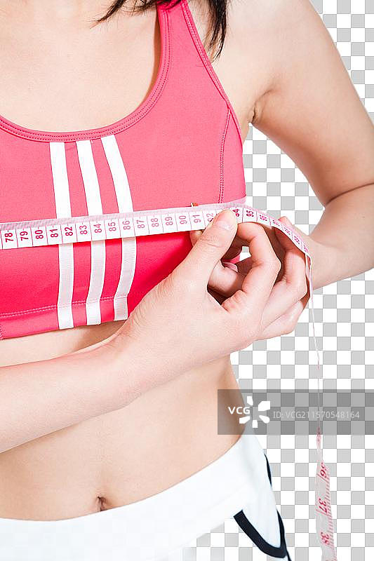 棚拍年轻女人健身塑型图片素材