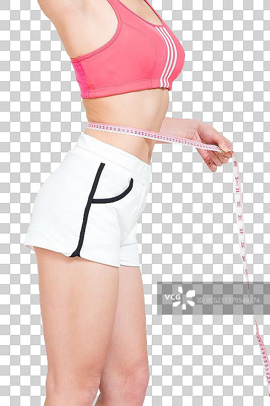 棚拍年轻女人健身塑型图片素材