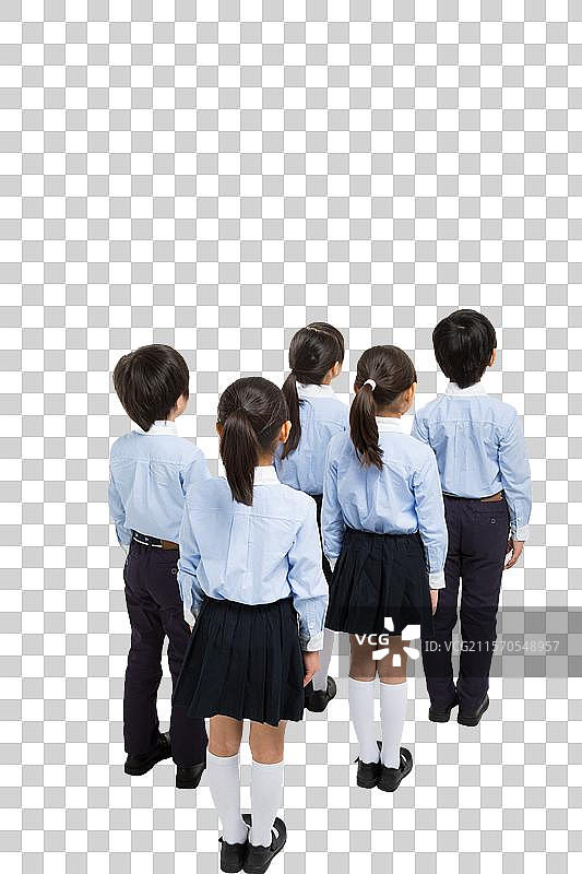 小学生群体像图片素材