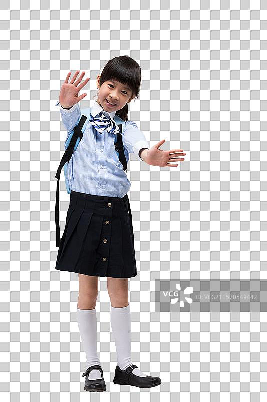 小学生背着书包图片素材