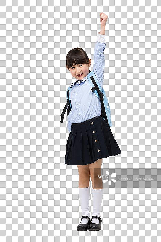 小学生背着书包图片素材