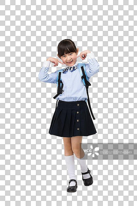 小学生背着书包图片素材