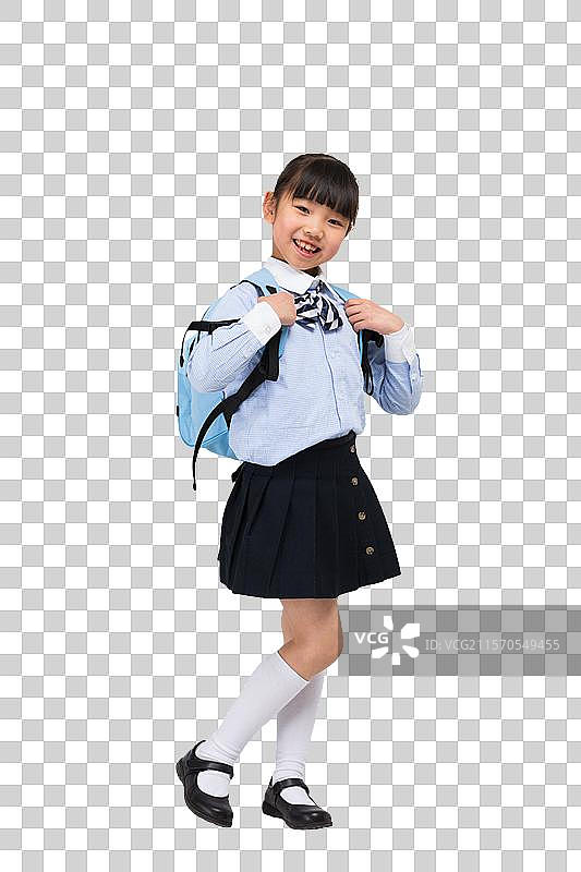 小学生背着书包图片素材