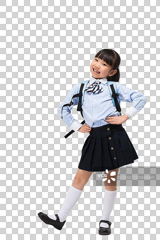 小学生背着书包图片素材