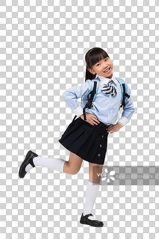 小学生背着书包图片素材