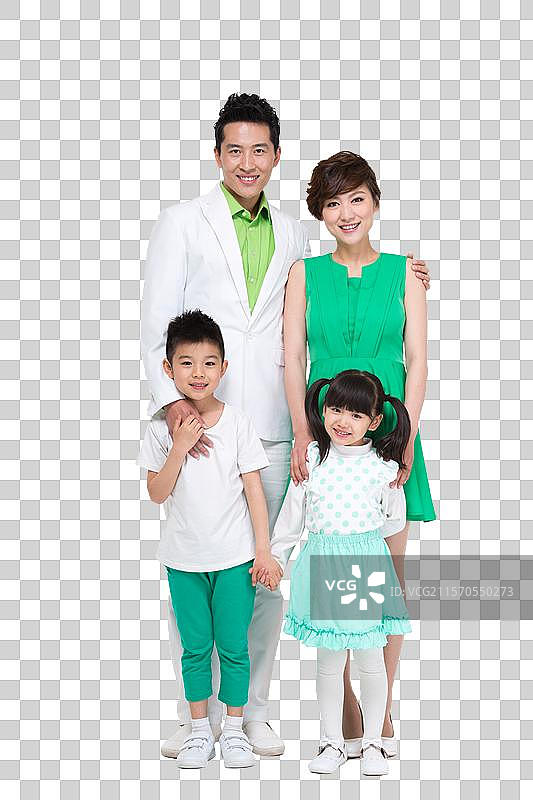 快乐的绿色环保家庭图片素材