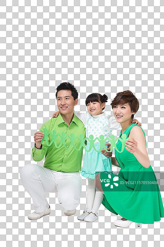 快乐的绿色环保家庭图片素材