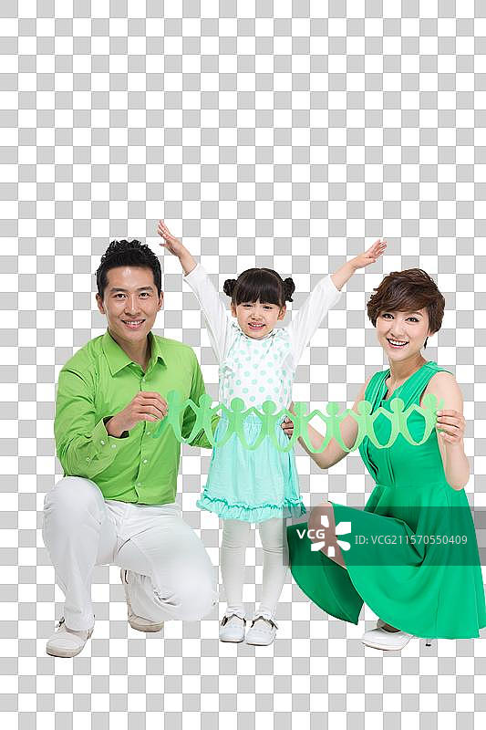 快乐的绿色环保家庭图片素材