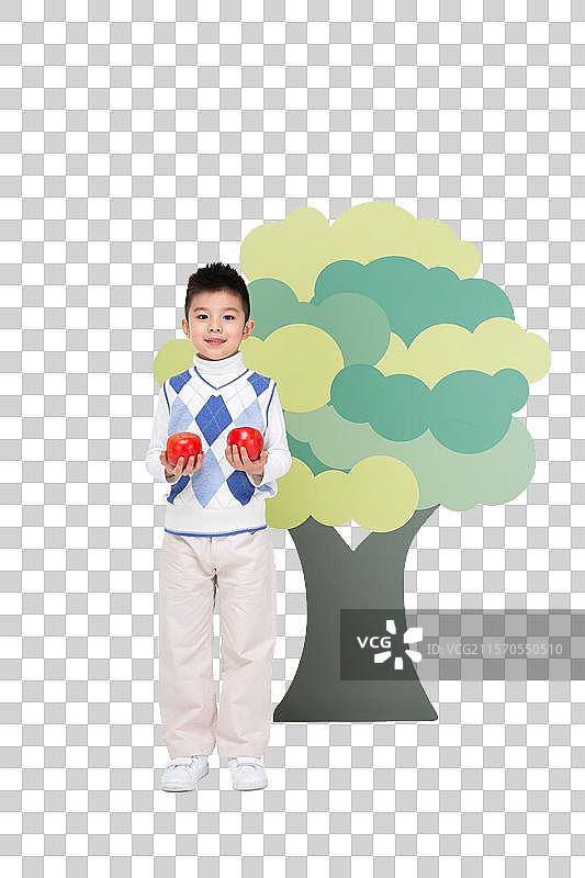 创意绿色环保儿童保护树木图片素材