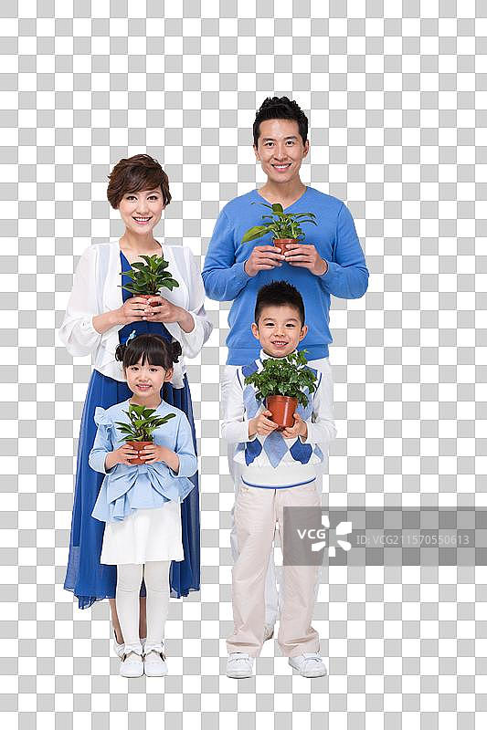 快乐的绿色环保家庭图片素材