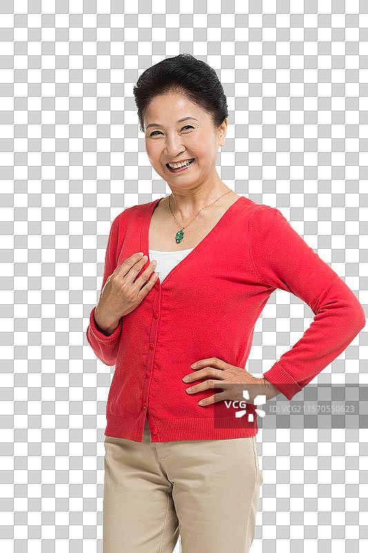 棚拍快乐的中老年女性图片素材