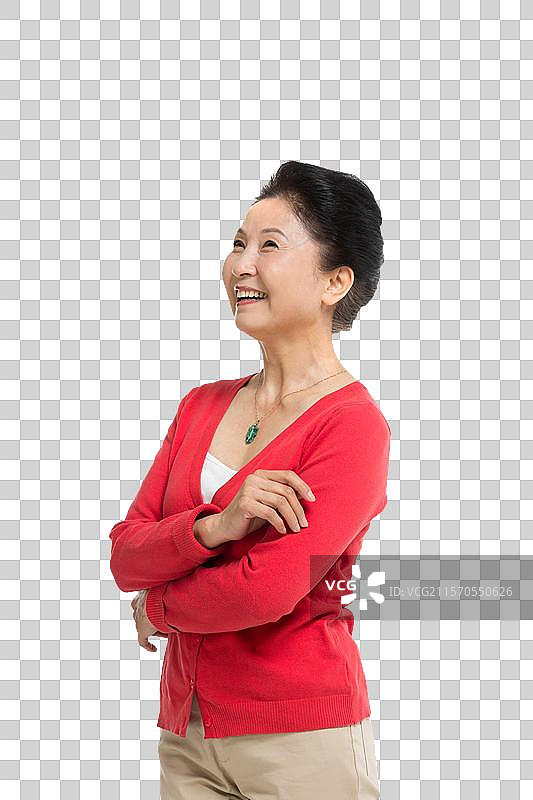 棚拍快乐的中老年女性图片素材