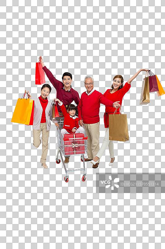 棚拍节日家庭购物图片素材